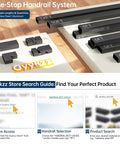 Built Like A Tank 12 Foot Stainless Steel Matte Black Handrail For Cable Railing System 3 Pack showing 12ft and other sizes.