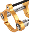 Built Tough Router Lift Base For Woodworking Shop With Smooth 70 Millimeter Height Adjustment Premium aluminum alloy frame close-up of adjustment mechanism.