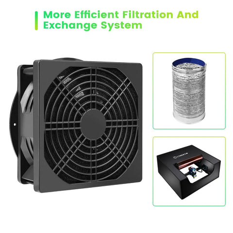 2 In 1 Hose Smoke Absorber With Strong Suction And 3 Stage Purification For Soldering And Laser Engraving Fume Extractor with accessories.