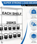 5-Tier Steel Storage Rack With Wheels And Shelves Beefy Built To Last 7500 Lbs Total Capacity Waterproof Liners Rust Resistant