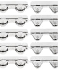 Showcase Window Roller Set, 10 Pcs Mini Sliding Door Rollers Replacement Wheels, 7.0mm Stainless Steel Pulley Clamp For 5-6mm Thick Glass Doors