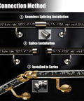 Premium Clear Acrylic Handrails For Indoor Stairs Non Slip Transparent Crystal Staircase Guardrail With Dang Strong Stainless Steel Brackets No Sweat Setup Complete Hardware Kit For Deck connection methods including seamless splicing, splice installation, and series installation.