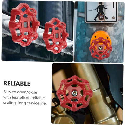 12 Pack Red Cast Iron Hand Wheel For Water Shutoff And Gate Valve Durable Valve Handle With Smooth Surface Design installed