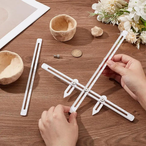 Adjustable Pottery Throwing Gauge Set With White Height Ruler And Extendable Measuring Arms For Clay Modeling Make Your Ceramic Kit A Legit Gotta Have Essential Today
