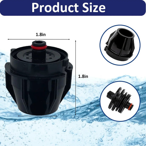 4 Pack UF1 Nozzle And Diffuser Assembly For Carbonation Boost In Beverage Makers Quick Response Nozzle Set For Home Soda Systems Matte Black Finish Elevates Syrup And Carbonated Water Mixing For Rich Flavor And Bubbles. matte black ABS nozzle diffuser, 1.8in size