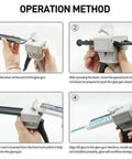 Instructions for using One To One Glue Gun For Epoxy Resin 50ml, DIY Friendly Manual Dispenser Kit with step-by-step visuals.