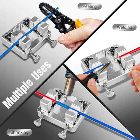 Multiple uses of Aluminum Soldering Clamp With Ceramic Jaw Adjustable Welding Fixture for precise circuit boards and jewelry soldering