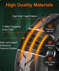 Close-up of 2 Pack 50/75-6.1 Electric Scooter Tire with thick inner tubes showing high-grip tread and premium rubber material.