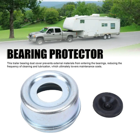 Wheel Bearing Protector Dust Cap Cover 2.72 Inch Precise Fit for Boat Trailer Marine and RV Axles metal rubber shield