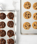 Cookies on Naturals Half Sheet Pan Set Of 2 For Baking And Roasting With Pure Aluminum For Superior Heat Conductivity And Even Browning