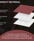 Diagram showing layers of the Heavy Duty 100 Pack 4 Inch Sanding Disc Kit with aluminum oxide abrasive and hook-and-loop backing