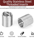 15 Pcs M14x1.5 Female Thread Repair Inserts Kit With Helicoil Style Inserts Pro Grade Drill And Tap Tools shown close-up