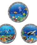 Underwater Ocean World Wall Decals Set Dope 12 Inch Round 3D Peel And Stick Vinyl Stickers With Dolphins Turtles And Fish