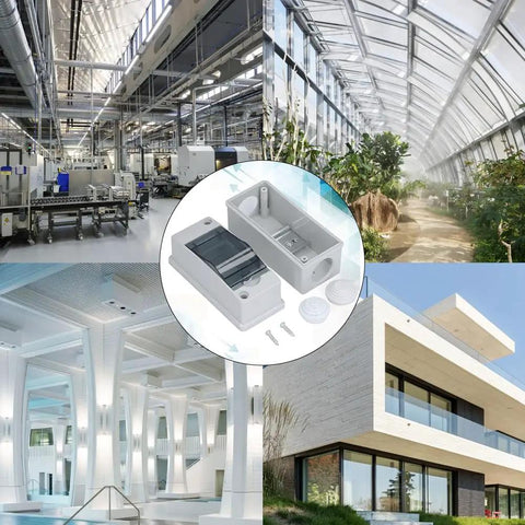 Two Way Breaker Box Din Rail MCB Distribution Protection Box Rugged IP65 Waterproof Electrical Junction Enclosure in various settings