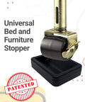 4 Pack No Slip Bed And Furniture Stoppers To Stop Sliding And Shifting On Any Floor Rubber Grip Patented Wheel Support