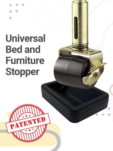 4 Pack No Slip Bed And Furniture Stoppers To Stop Sliding And Shifting On Any Floor Rubber Grip Patented Wheel Support
