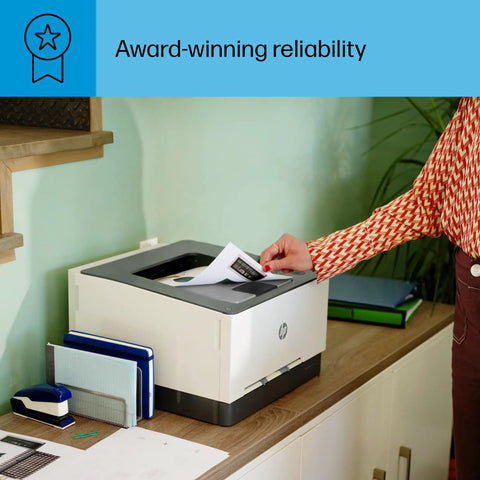 Color Laser Printer For Small Offices, Wireless Duplex Office Printer With Fast Color Printing Up To 26 Ppm on a desk