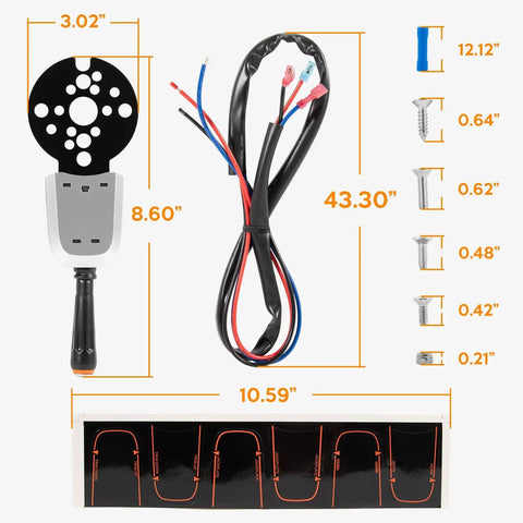 Blinker Style Bezel Switch PT1000-1P For Engine Trim And Jack Plate, Fits SeaStar Hydraulic Steering And Tilt, Cable Ready, Replacement For SeaStar Protrim PT1000-1P, Durable Stainless Bracket, Plug And Play Marine Dash Install