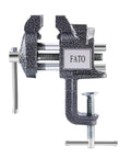 Heavy Duty 3 Inch 360 Swivel Clamp On Bench Vise Drops A Knockout 800 Pound Lockdown Grip for clamping on wood or metal.