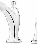 8 Inch Widespread Bathroom Faucet In Polished Chrome With All Metal Construction Pforever Seal Ceramic Disc Valve 3 Hole