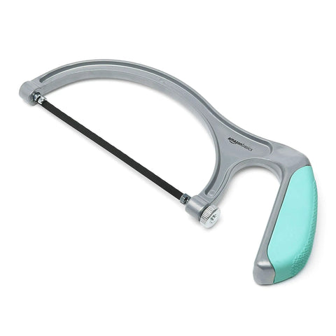 Hacksaw from 165 Piece Household Tool Set With Bag In Turquoise Featuring Hammer Pliers Screwdrivers Level Hex Keys Saw