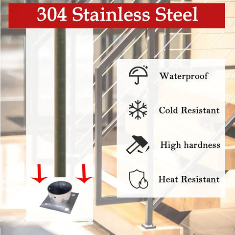 Built Tough Hella Durable Stainless Steel Post Base Anchor Bracket For Fence And Round Pole Support With Quick Bolt Down Mounting For Rugged Outdoor Work Sites showing waterproof 304 stainless steel details.