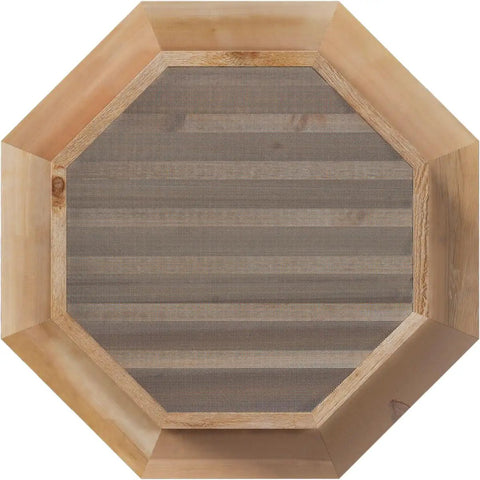 Western Red Cedar Outdoor Wood Panel With Screen, Rustic Collection Built Tough, Unfinished, 25W X 25H Inches, Rough Opening 20W