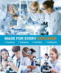 Ultra Clear Microscope Slides and Covers Kit Featuring 100 Blank Pre Cleaned Glass Slides and 200 Cover Slips in classroom use