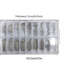 Pro Grade 270Pcs Watch Band Pins Replacement Kit 6 To 23 Millimeter Stainless Steel Link Pins And Spring Rod Tools For Watch Straps Durable Spare Parts Set For Men And Women, 10.7cm case