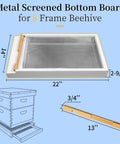 Two Pack Cedar Screened Bottom Boards For 8 Frame Langstroth Beehives With Metal Insert And Painted Finish Includes Entrance Reducer