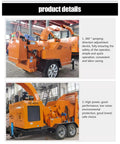 Mobile Wood Chipper Shredder For Forestry And Yard Waste Cleanup Beast Of A Heavy Duty Branch Crusher in industrial setting