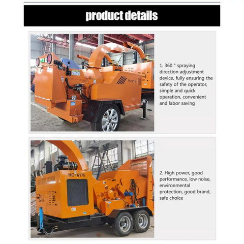 Mobile Wood Chipper Shredder For Forestry And Yard Waste Cleanup Beast Of A Heavy Duty Branch Crusher in industrial setting