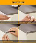 Tough As Nails L Shaped Corner Protectors showing application steps for easy installation with strong adhesive tape.