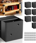 Heavy Duty Steel Corner Bracket Kit For DIY Workbenches And Shelves With 8 Brackets And 80 Screws Fits 1.5 By 3.5 Inch 2x4 Lumber