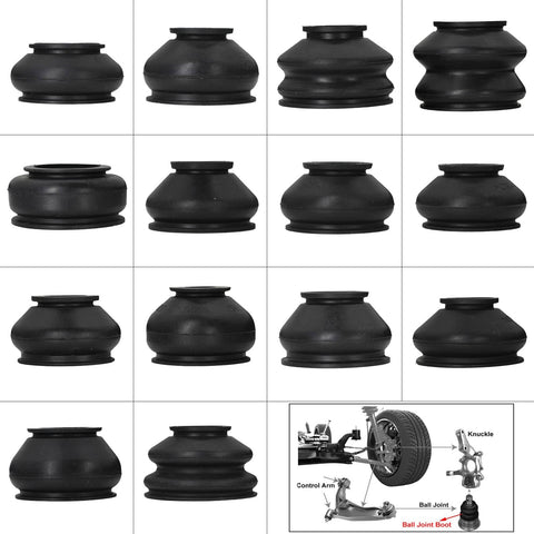 Universal Tie Rod Boots And Ball Joint Dust Cover Replacement Kit Flexible Rubber Boot With Turn To Groove Seal