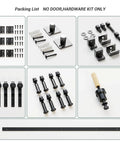 Heavy Duty 48 Inch Bi Folding Sliding Barn Door Hardware Kit With Wall Mount Rollers for Four 11 Inch Bifold Doors