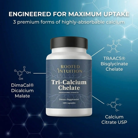 Calcium Supplement With Vitamin D3 500 Mg For Bone Density Boost High Absorption Multi Source Tri Calcium Chelate Skeletal Strength Heart Nerve Muscle Function 180 Capsules bottle