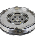 Premium Dual Mass Flywheel Replacement Fits 2012 Through 2019 Fiat 500 With 1.4 Liter Four Cylinder Engine side view showing heavy duty metal design.