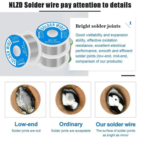 63 37 Tin Lead Rosin Core Solder Wire For Electronics Soldering With 2 Percent Flux Low Melting Point Solder comparison image