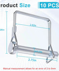 Beefed Up 1/4 Inch By 3 Inch Hitch Pin Lock For Trailer Couplers Zinc Coated Carbon Steel Safety Pin Set Of 10 Rustproof