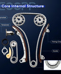 Timing Chain Kit For 2002 2009 Toyota Camry 2.0L 2.4L Engine Replacement With Gears And Seals Fits RAV4 Highlander Matrix Corolla