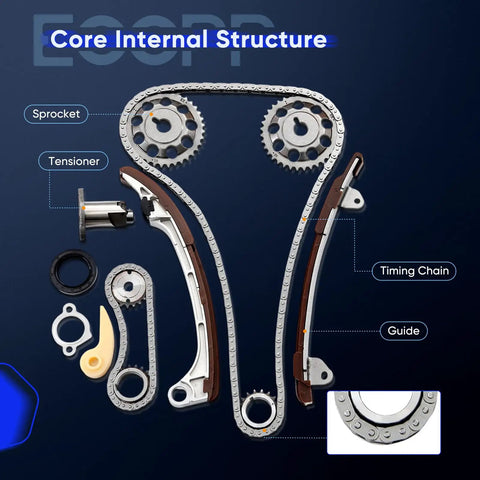 Timing Chain Kit For 2002 2009 Toyota Camry 2.0L 2.4L Engine Replacement With Gears And Seals Fits RAV4 Highlander Matrix Corolla