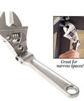 8 Inch Flex Head Adjustable Wrench With Ratcheting Action And 180 Degree Rotating Head for quick, easy tightening in use