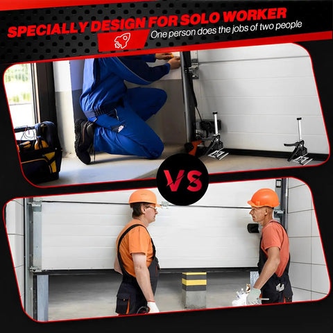 Comparison of solo worker using 2 Pack Labor Saving Arm Jacks Beefy 220 LB Heavy Duty Furniture Lifters with two people lifting manually