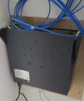 Straight Up Heavy Duty 2U Hinged Wall Mount Patch Panel Bracket Vertical Rack For 19 Inch Server Racks And Network Switches mounted with cables