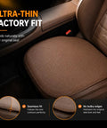 Stylish Leather Car Seat Cushion For Mini Roadster And Countryman Featuring Breathable Perforated Surface with a seamless ultra-thin fit.