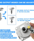 Front view of a 3/4" natural gas pressure regulator with adjustable NG/LPG outlet pressure