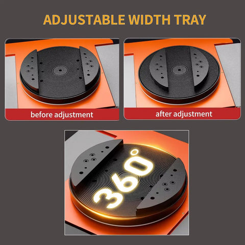Heavy Duty 20 Ton Electric Machinery Mover With Built-In Jack For Simultaneous Lifting And Moving, Industrial Grade Remote Control Dolly Cart For Big Loads adjustable width tray before and after adjustment with 360 degree indicator.