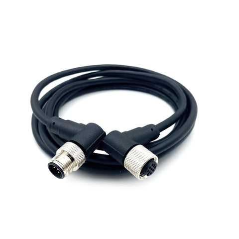 Right Angle M12 5 Pin A Code Connector Cable 0.5 Meter Female To Male PVC Jacket AWG22 125V 4A Industrial Molded Wire coiled image
