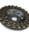 5 Inch Diamond Cup Grinding Wheel For Concrete And Coatings Removal, Tackling Paint, Epoxy, Glue, And Mastic With CDB Cluster Diamond Brazing Technology